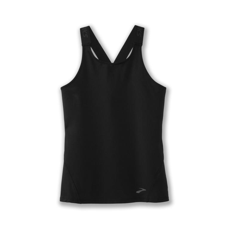 Brooks Womens Pick-Up Running Tank Top - Black (318952-YCJ)